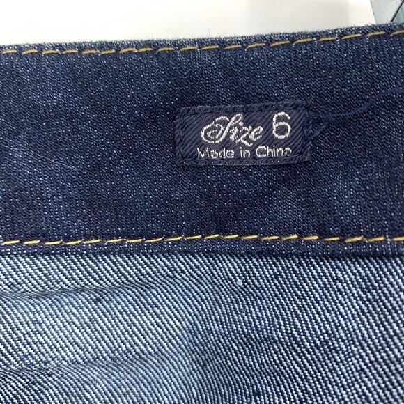 Y2K Seven7 Women's Size 6 Flare Leg Jeans Dark Wash Denim NEW - Picture 7 of 9